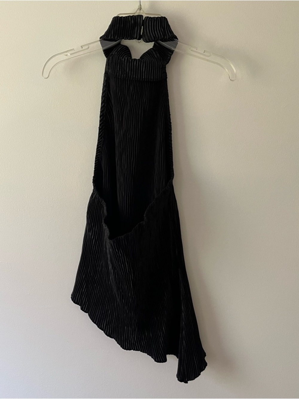Commence Matching Set Halter Top Wide Leg Pants Pleated XS Black Low Back Chic - Picture 12 of 15
